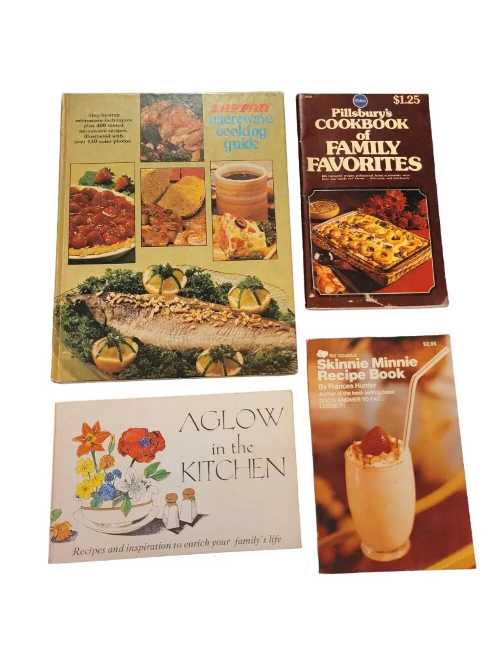 Vintage 70s Cookbook Lot Pillsbury Recipe Cook Book Kitchen Retro Home Decor Fun